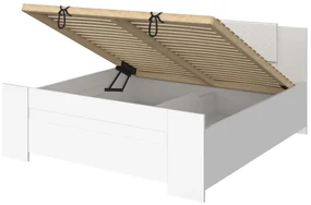 Spálňa Kler XII, Farby: biela / biela + ekokoža Soft Pik 029