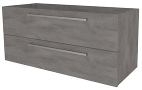 Mereo, Mereo Bino, kúpeľňová skrinka 121 cm, Multidecor, Betón tmavosivý, MER-CN693SBET2