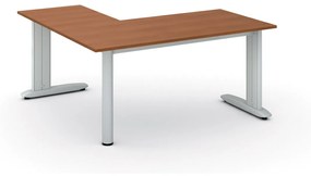 Rohový kancelársky písací stôl PRIMO FLEXIBLE 1600 x 1600 mm, čerešňa