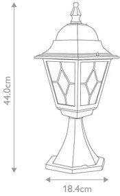 Elstead NR3-BLK - Vonkajšia lampa NORFOLK 1xE27/100W/230V IP43