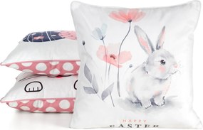 VEĽKONOČNÁ DEKORAČNÁ OBLIEČKA NA VANKÚŠ CONYL 45X45 CM VZOROVANÁ