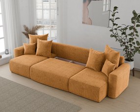Rohová sedačka Denia U (horčicová). Akcia -20%. Vlastná spoľahlivá doprava až k Vám domov. 1133133