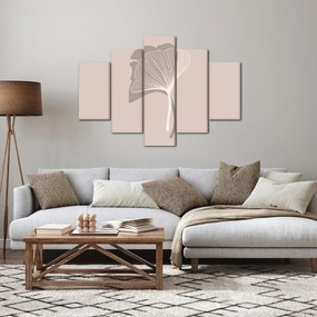 Obraz - Béžové listy N⁰4 (150x105 cm)