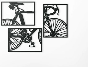 drevko Viacdielny obraz Bicykel Rozmer obrazu: 44,5 x 58 cm, Farba dekorácie: Čierna