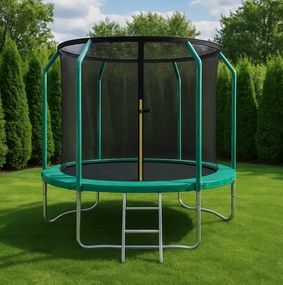 Prémiová záhradná trampolína pre deti s vnútornou sieťou 8FT  - Ø 252 cm