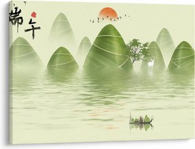 Obraz - Údolie zelených hôr (70x50 cm)