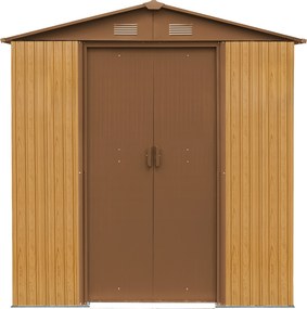 Záhradný domček BestBerg ZDB-2D / 2,5 m² / 194 x 131 x 184 cm / dekor červené drevo / hnedá
