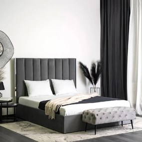 PROXIMA.store - Luxusná čalúnená posteľ EMILIO FARBA: sivá