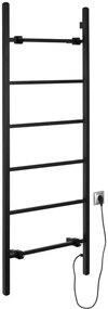 Sapho Sapho, BARBO elektrický sušiak uterákov, hranatý, 600x1600mm, 160 W, čierna mat, BB906