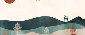 Obraz - Ilustrovaná krajina (120x50 cm)