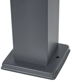 Vonkajšia lampa tmavosivá s opálovým sklom 45 cm IP44 so zásuvkou a snímačom pohybu - Malios