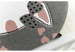 styldomova Detský sivý koberec PETIT mačička kruh