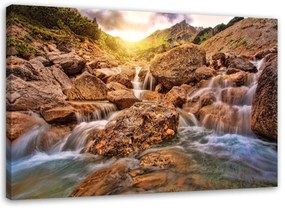 Obraz na plátně Vodopád Hory Kámen - 90x60 cm