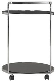 Servírovací stolík na kolieskach so sklenenou doskou ø 50 cm Ackley – Premier Housewares