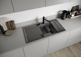 Blanco Adira 6 S, silgranitový drez 1000x500x200 mm, 1,5-komorový, sivá vulkán, BLA-527604