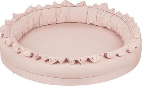Mini hniezdo pre deti s volánom púdrovo ružová