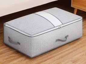 Textilný úložný box pod posteľ EASY 90 L 80x47x25 cm, sivý