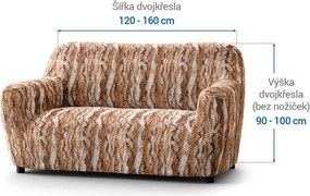 Bielastické poťahy OCEANO NOVÉ tehlové dvojkreslo (š. 120 - 160 cm)