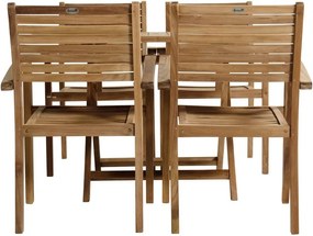 Drevená záhradná stolička v prírodnej farbe Sunderland – Hartman