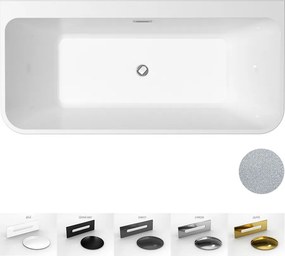 Besco Akrylátová voľne stojaca vaňa Varya Glam S 170x80 BESCO-Typ výpuste: Click-Clack s prepadom, grafit, BESCO-Rozmery: 170x80, BESCO-Farba: Biela/…