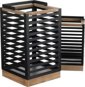 Set dvoch lampášov čierny JS464 (2 ks)