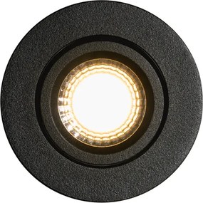 Zástenný bodový reflektor čierny výkyvný 6,5 cm vrátane LED IP54 Ultra Slim - Pupil
