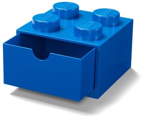 Modrý stolový box so zásuvkou LEGO®, 15 x 16 cm