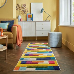 Flair Rugs, Behúň Spectrum Mambo Multi, 66x230, viacfarebná, chodba / predsieň