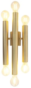 Vintage nástenná lampa zlatá 6-svetlo - Tubi