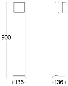 Steinel-LED Stmievateľná vonkajšia lampa so senzorom GL 85 SC 900 LED/9W/230V IP44