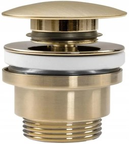 Umývadlová výpust univerzálna klik-klak Rea brúsené zlato