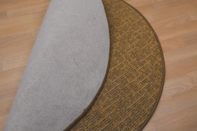 Vopi, Kusový koberec Alassio zlatohnedý okrúhly, 300x300 (priemer) kruh, hnedá, chodba / predsieň