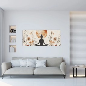Obraz - Oranžová jóga (120x50 cm)