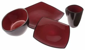 4-dielna sada keramického riadu Red