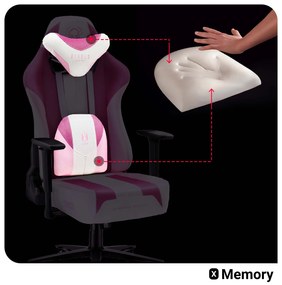 Látkové herné kreslo Diablo X-Player 2.0 Normal Size, Marshmallow Pink/ ružové