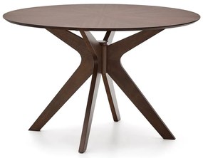 Okrúhly jedálenský stôl s doskou v dekore orechového dreva ø 120 cm Naanim – Kave Home