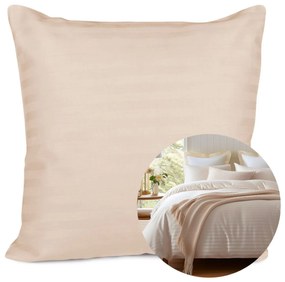 SATÉNOVÁ OBLIEČKA NA VANKÚŠ CIZGILI CAPUCCINO 40X40 CM EXCLUSIVE CAPUCCINO