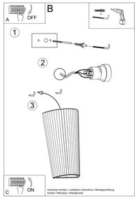 Nástenné svietidlo LANA 1xE27/60W/230V