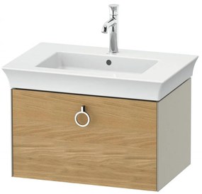 DURAVIT White Tulip závesná skrinka pod umývadlo, 1 zásuvka, 684 x 458 x 410 mm, dub prírodný masív/taupe matná, WT42510H560