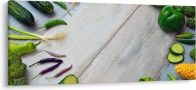 Obraz zeleniny (120x50 cm)