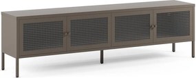 Sivý kovový TV stolík 160x50x35 cm Layna – Marckeric