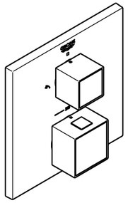 GROHE 24154000 - Termostatická batéria GROHTHERM CUBE lesklý chróm