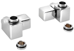 Sapho - Pripojovacia sada rohových ventilov CUBE COMBI 2 ks pravá/lesklý chróm