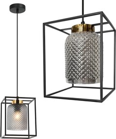 Toolight Toolight, stropné svietidlo 1xE27 APP1265-CP, čierna-zlatá, OSW-02422