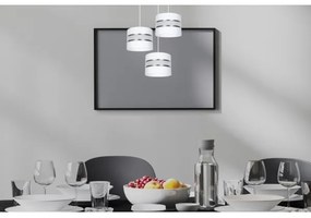 Luster na lanku CORAL 3xE27/60W/230V biela/chróm pr. 45 cm