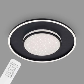 Stropné LED svetlo Turi CCT diaľkové, čierna
