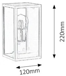 Rabalux vonkajšie nástenné svietidlo Topeka 8140