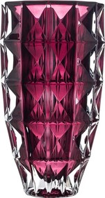KRIŠTÁĽOVÁ VÁZA BOHEMIA DIAMOND BURGUNDE 280 MM