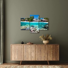 Obraz pláže na tropickom ostrove (90x60 cm)