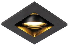 Moderný nastaviteľný zapustený reflektor čierny - Qure